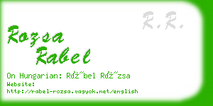 rozsa rabel business card